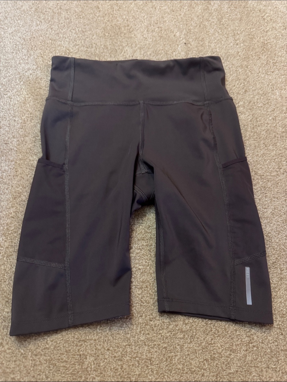 REI small Women's purple/ brown High-Waist Performance Bike Shorts